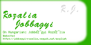 rozalia jobbagyi business card